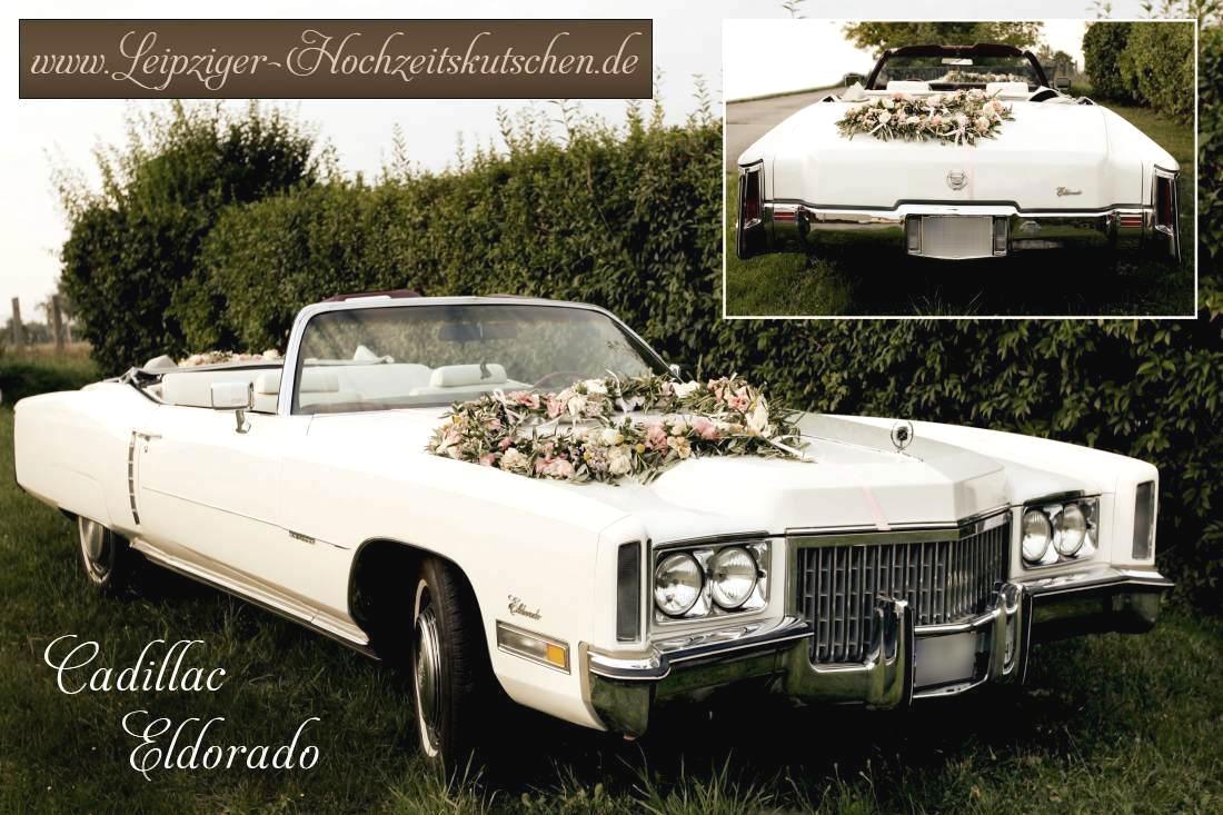 Hochzeitsauto Grimma - Weies Cadillac Cabrio