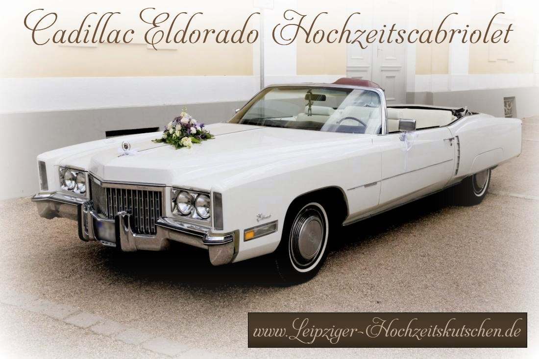 Bild: Cadillac Hochzeitsauto am Weissen Haus Markkleeberg