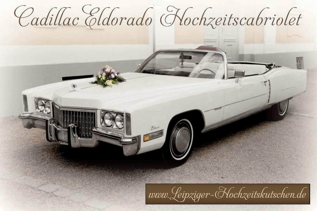 Hochzeitsauto Gropsna - Weies Cadillac Cabrio