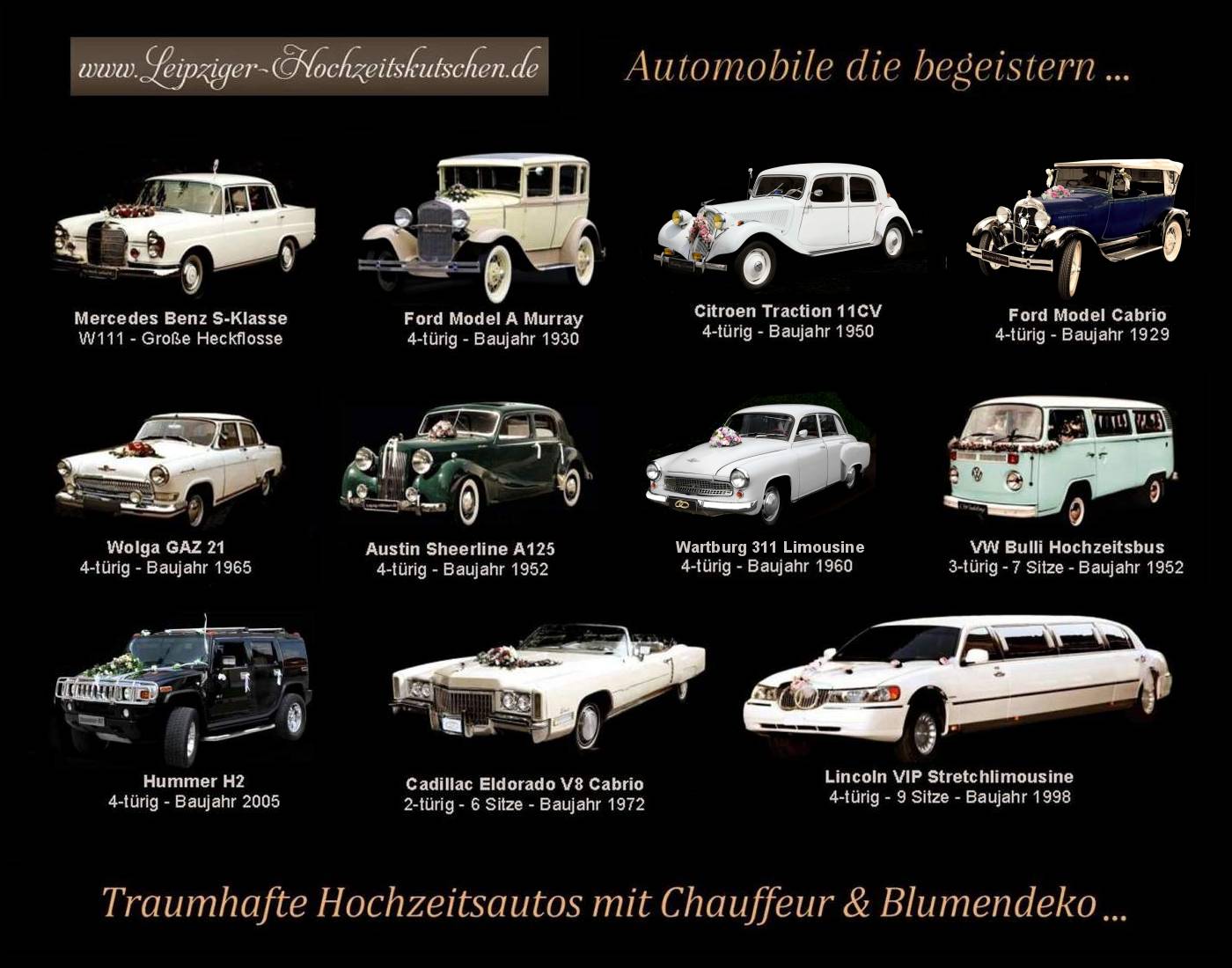 Bild: Auswahl Oldtimer Hochzeitsauto in Wurzen mieten