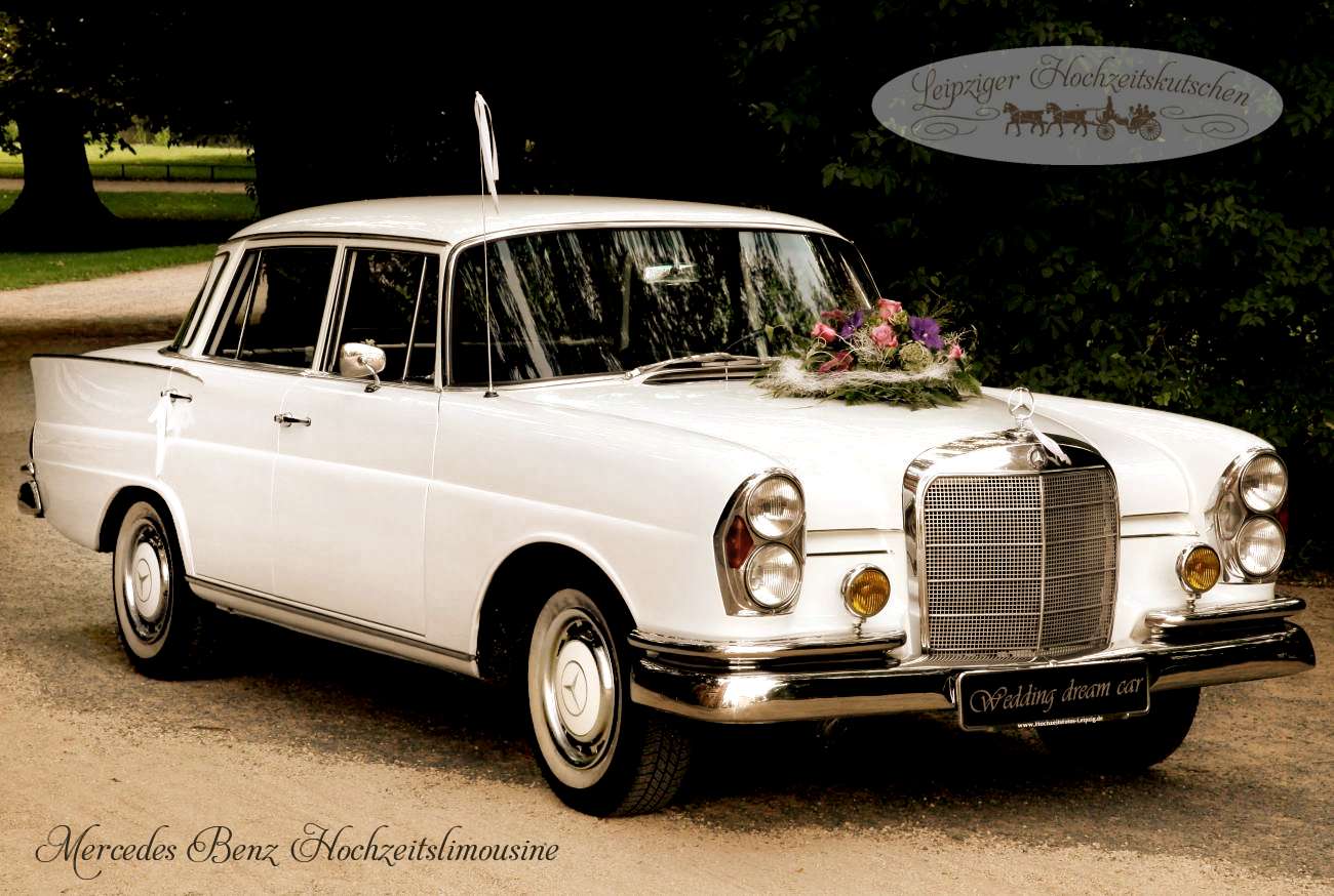 Foto: Hochzeitsfahrt mit Mercedes Hochzeitsauto in Leipzig buchen