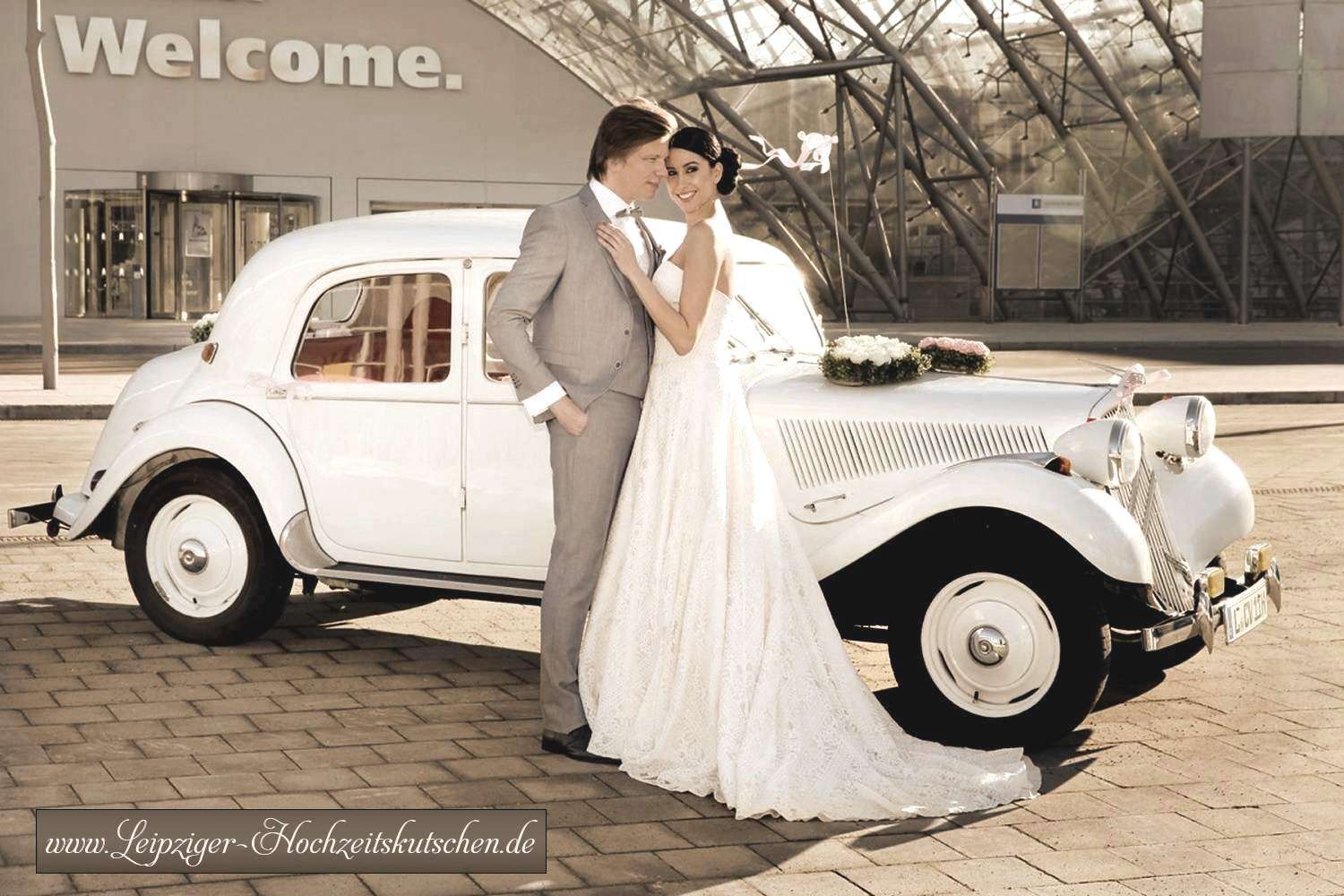 Foto: Hochzeit mit klassischen Oldtimer in Leipzig