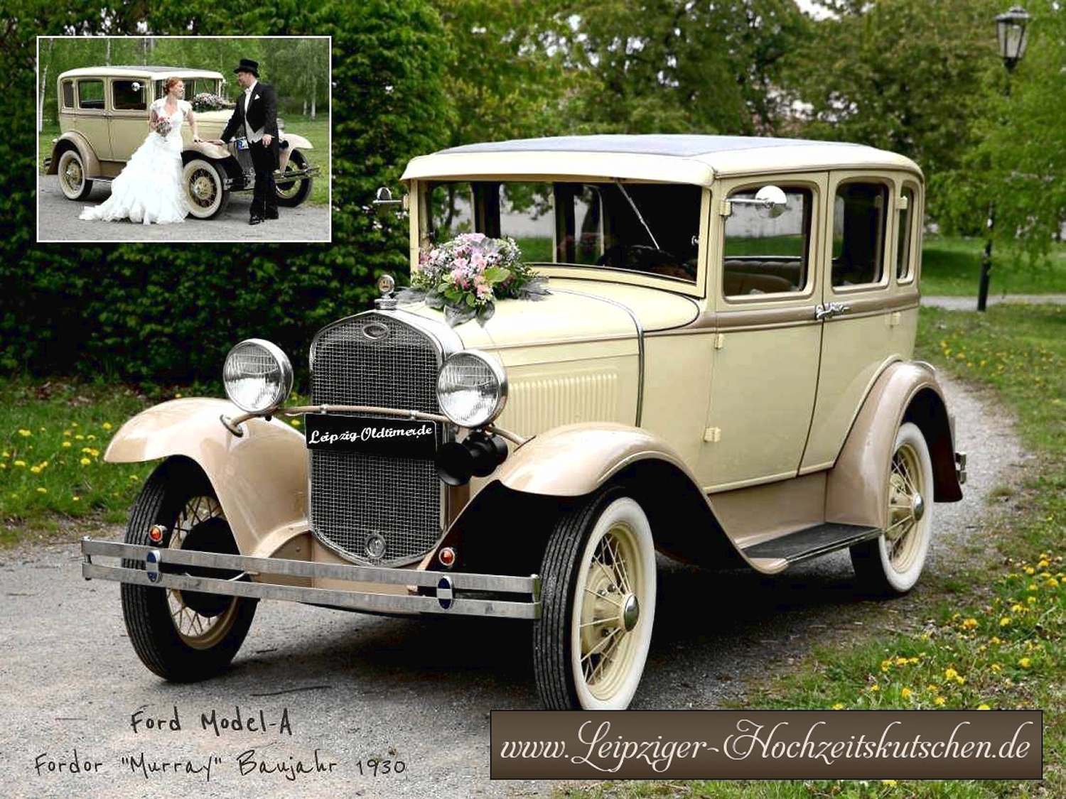 Ford-A Oldtimer mieten zur Hochzeit im Rittergut Ermlitz in Schkopau (Sachsen-Anhalt)