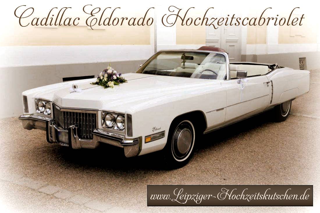 Cadillac Hochzeitsauto mieten zum Heiraten im Standesamt  Merseburg / Schloss Teutschenthal 